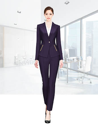 女士時(shí)尚西服套裝春秋季純色商務(wù)西服